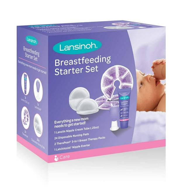 Lansinoh Breastfeeding Starter Set for Nursing Mothers, Breastfeeding