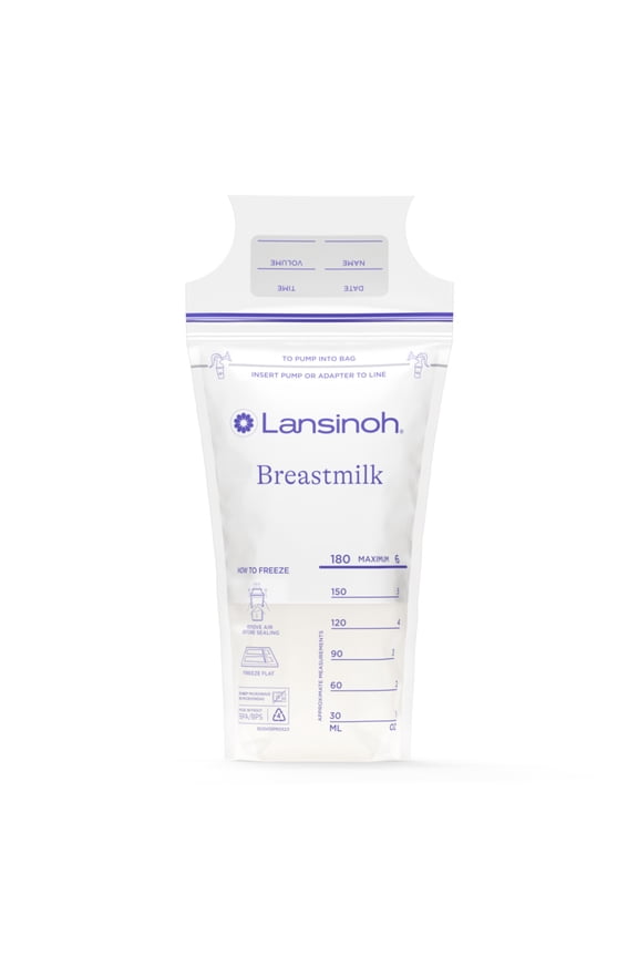 Breastmilk Storage Bags, 200 Count, Fast Freeze & Thaw, Breastfeeding Essentials, 6 oz