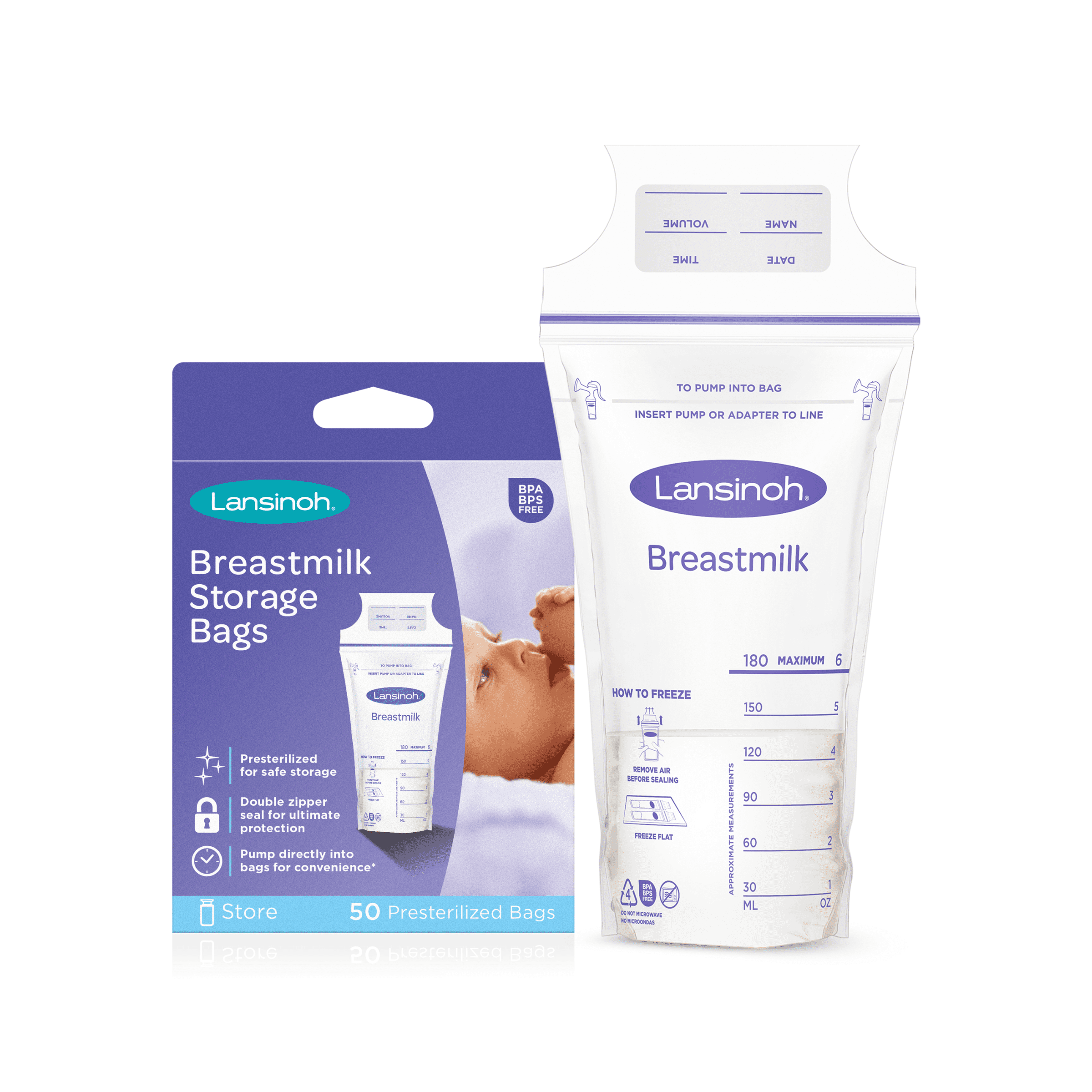 Lansinoh Breastfeeding Essentials for Nursing Moms: Nipple Cream, 48  Nursing Pads, 25 Breastmilk Storage Bags, 2 Hot & Cold Breast Therapy  Packs