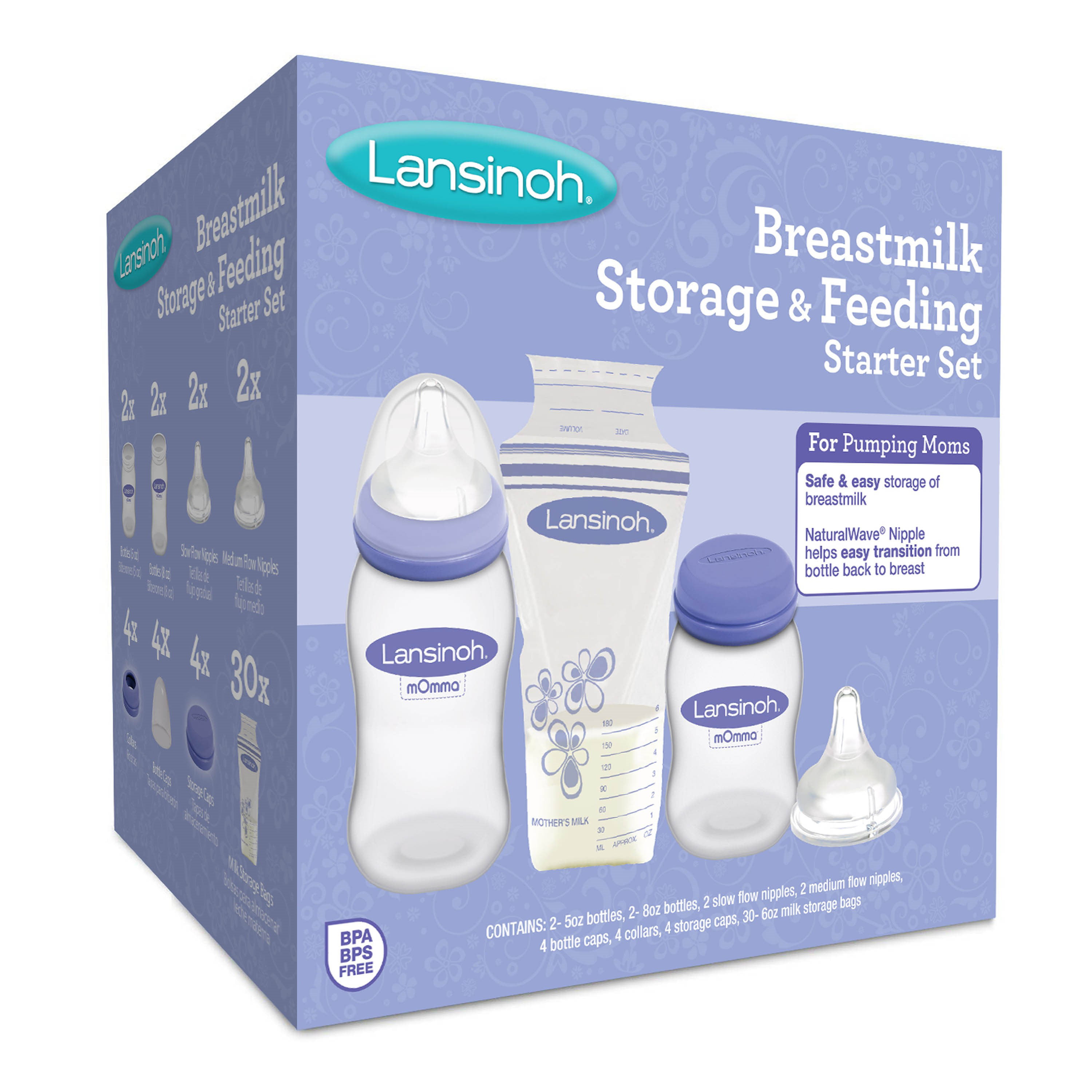 Lansinoh Breastmilk Storage Bottles - 4 Count