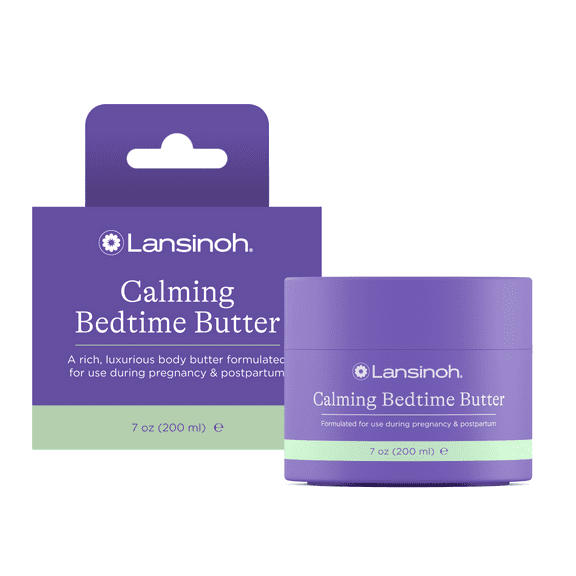 Lansinoh Calming Magnesium Bedtime Butter for Pregnant Moms, All Skin Types, 7 oz.