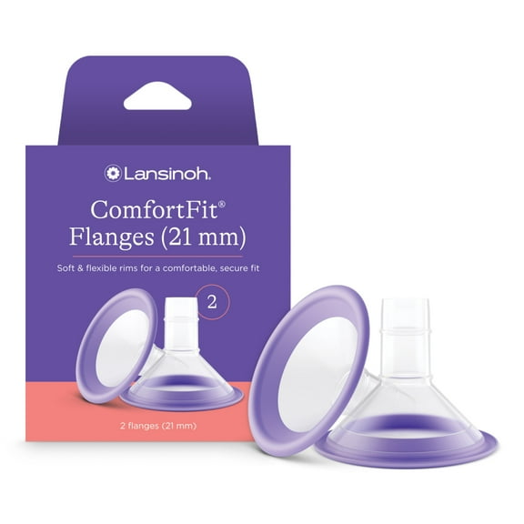 Lansinoh ComfortFit Breast Pump Flanges 21mm, 2 Ct