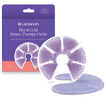 Lansinoh Breast Therapy Packs, Hot and Cold Breast-Pads with 2 Soft Covers, Postpartum Essentials for Nipple Pain Relief, Mastitis, Engorgement, Support for Breastfeeding and Pump Aid, 2 Pack