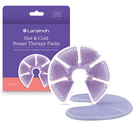 Lansinoh Hot & Cold Breast Therapy Packs with Covers, 2 Pack