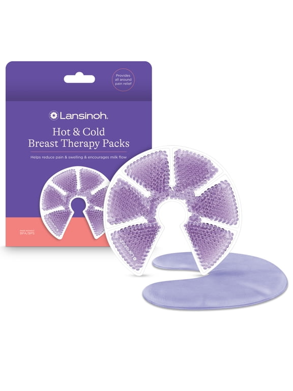 Hot & Cold Breast Therapy Packs with Covers, 2 Pack
