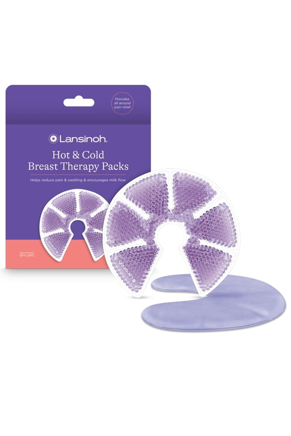 Hot & Cold Breast Therapy Packs with Covers, 2 Pack