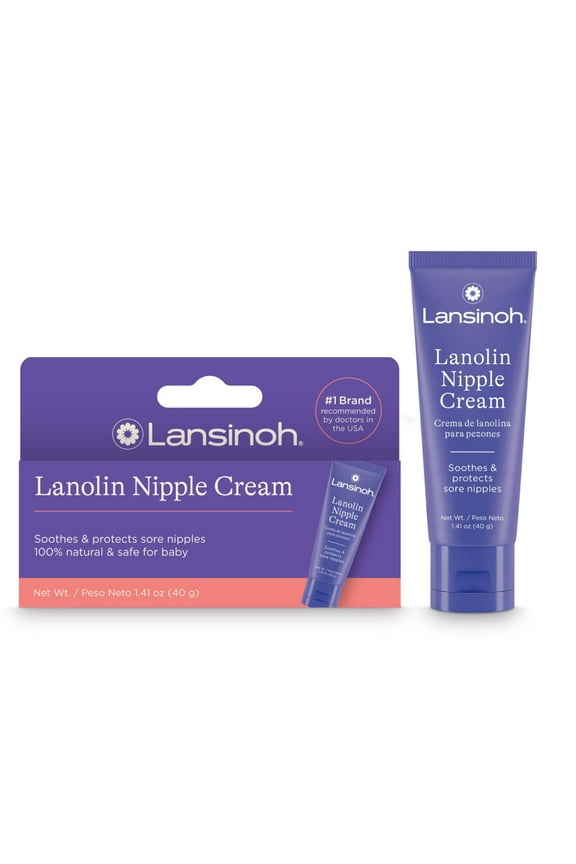 Lanolin Nipple Cream Safe for Breastfeeding Baby, 100% Natural, Breastfeeding Essentials, 1.41 oz