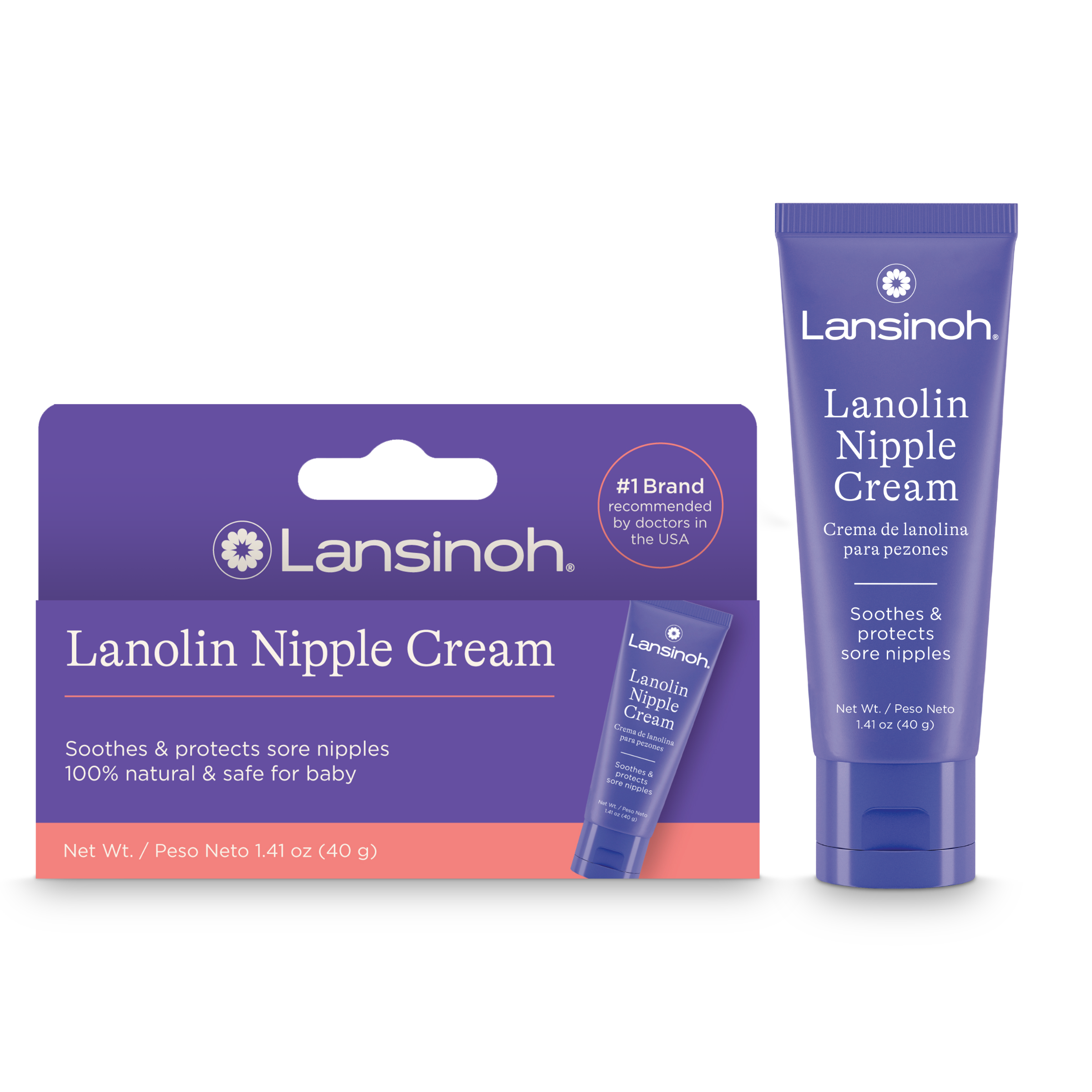 Lansinoh Lanolin Nipple Cream for Breastfeeding Moms, 1.41 Ounces - image 1 of 8