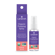 Lansinoh Organic Pumping Spray, Flange Lubricant for Breast Pump, Sore Nipple Relief, 2 fl oz