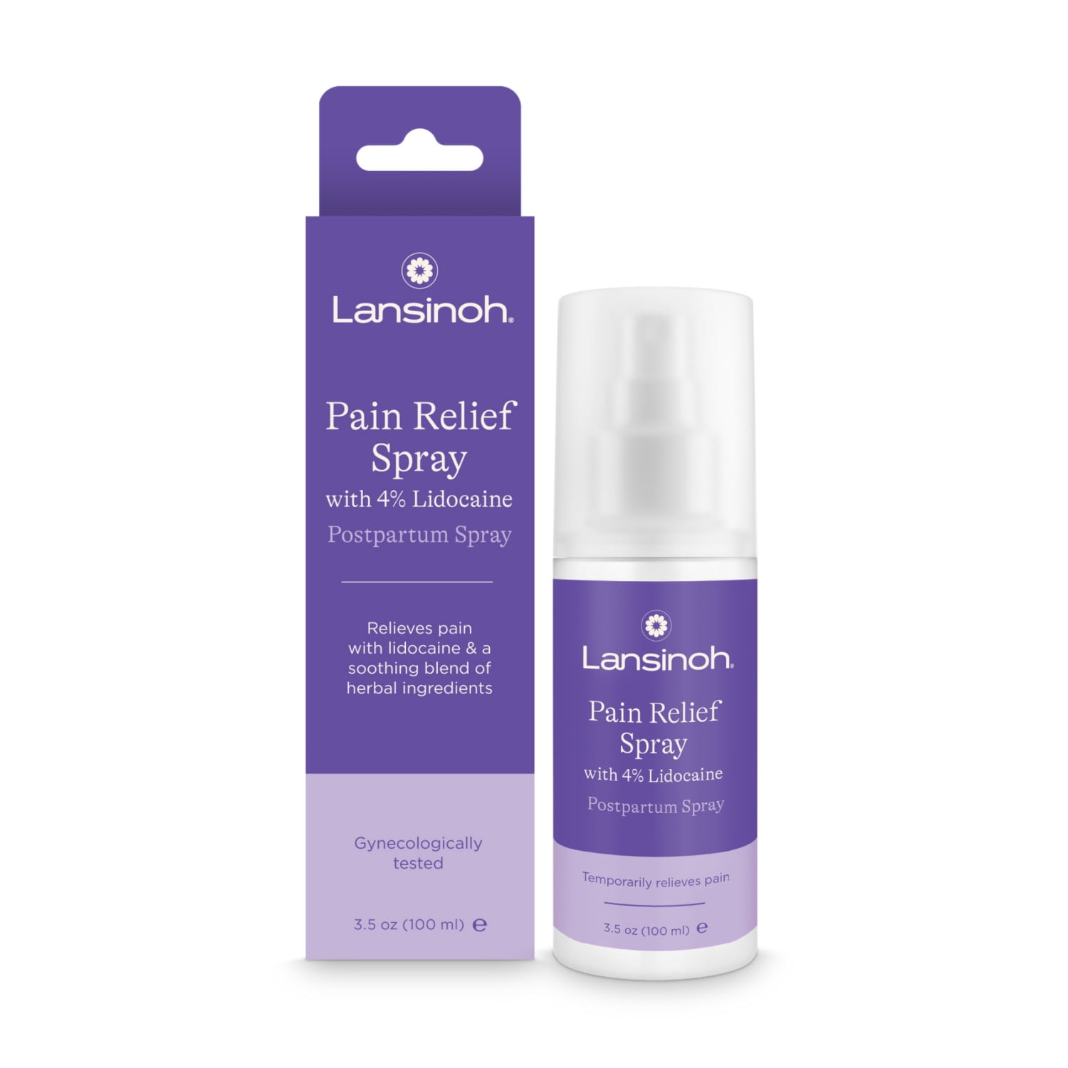 Lansinoh 4% Lidocaine Spray for Postpartum Care, 3.5 Ounces
