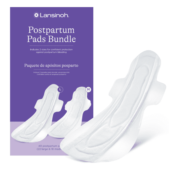 Lansinoh Postpartum Pads Bundle, Extra Absorbent, 40 Ct.