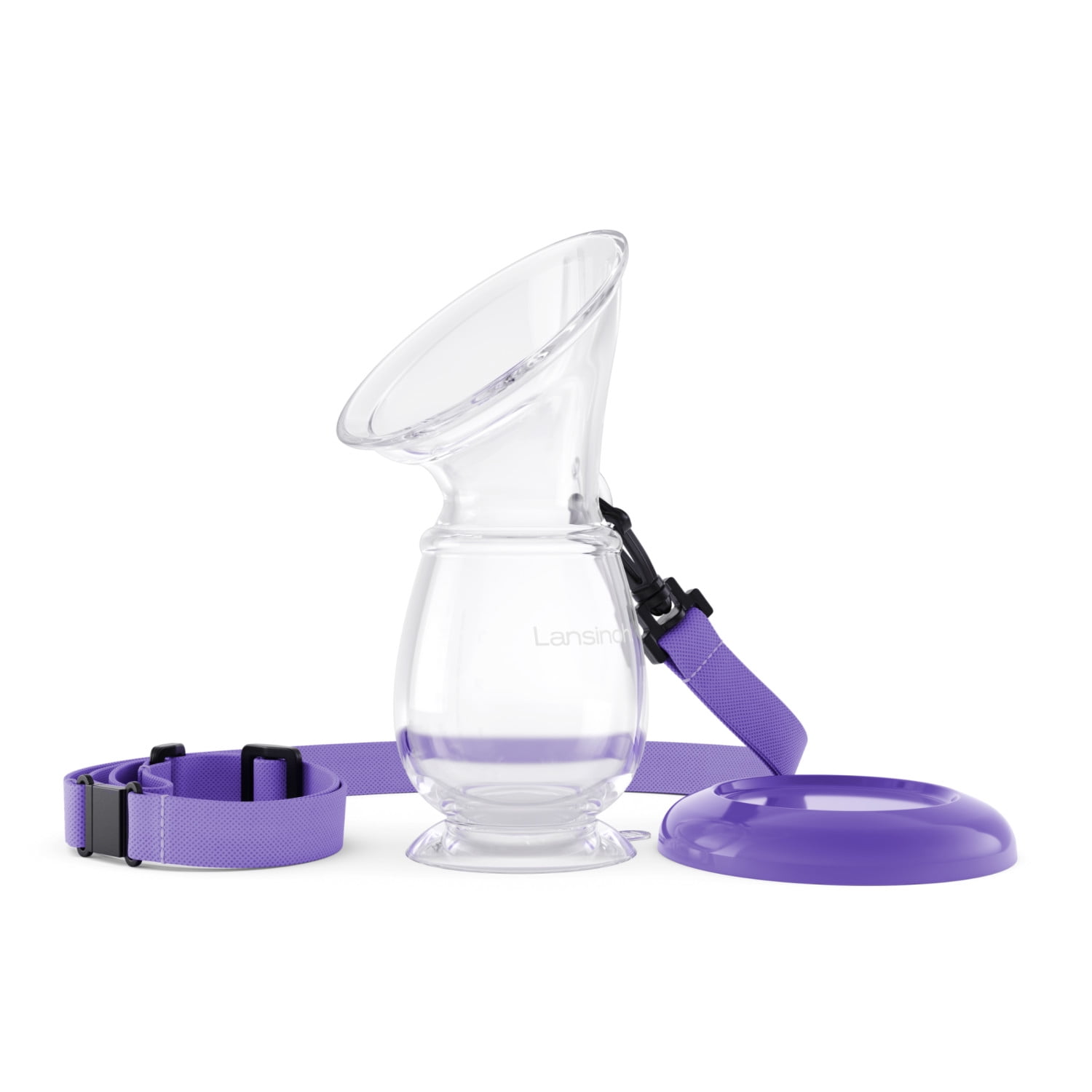 Lansinoh Silicone Breast Pump for Breastfeeding, Hands-Free Milk Collector, 1 Pack
