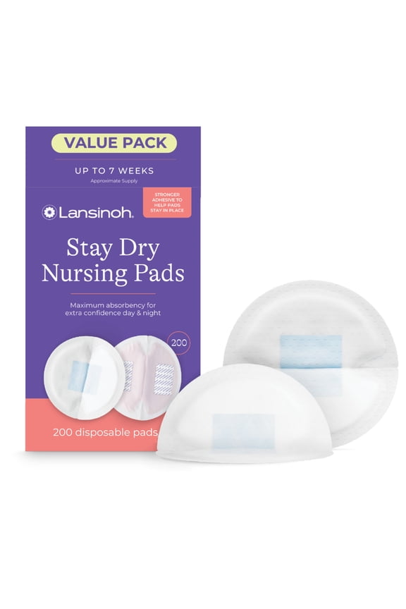 Stay Dry Disposable Nursing Pads, Soft and Super Absorbent Breast Pads, 200 Count