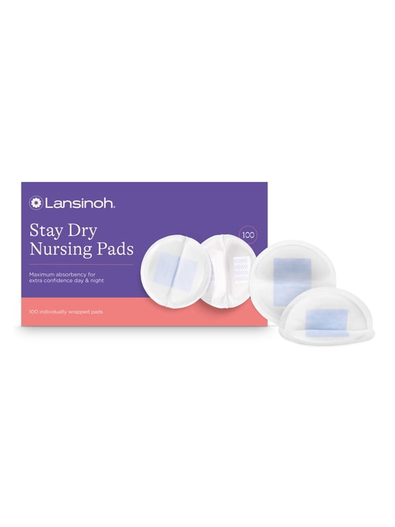 Stay Dry Disposable Nursing Pads for Breastfeeding, Soft and Super Absorbent Breast Pads, Breastfeeding Essentials for Moms, 100 Count