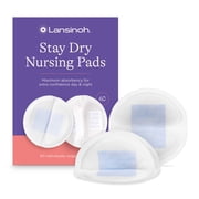 Lansinoh Stay Dry Nursing Pads for Breastfeeding, Leak Protection, 60 Count