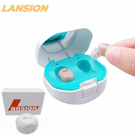 Lansion OTC Hearing Aid For Seniors Rechargeable in-Ear multichannel Touch Digital Hearing Aid,1 Pair,SKIN