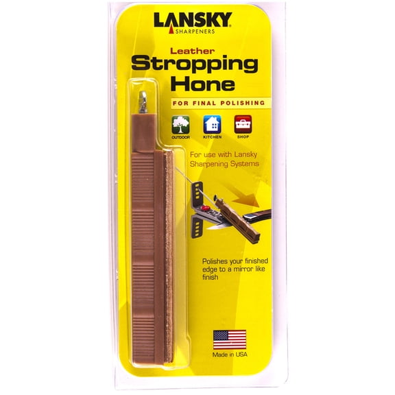 Lansky Leather Stropping Hone for Controlled-Angle Sharpening Systems, Final Edge Polishing & Razor Sharp Finish - HSTROP