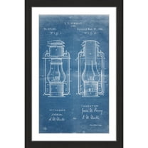 "Lantern 1894 Blueprint" Framed Painting Print