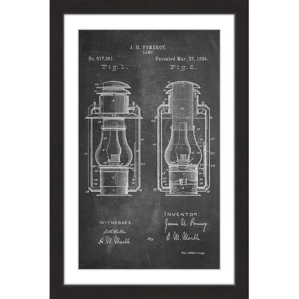 "Lantern 1894 Chalk" Framed Painting Print