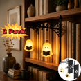 thumbnail image 1 of Lantern Book Nook Light, Decorative Bookshelf Lighting, Mini Bookshelf Lamp Slides Between Books, Warm Amber LED Bookshelf Lights for Book Nook, Shelf Decor Gift for Book Lovers, Ghost, 2 Pack, 1 of 7