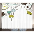 thumbnail image 1 of Ambesonne Oriental Curtains 2 Panel Set, Abstract New Year China, 108" x 63", Apple Green and Sky Blue, 1 of 3