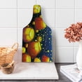thumbnail image 1 of Lantern Cutting Board, Floating Fanoos Like Devices on Sky Auspicious Culture Chinese, Decorative Tempered Glass Cutting and Serving Board, Wine Bottle Shape, Dark Blue Orange, by Ambesonne, 1 of 1