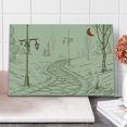 thumbnail image 1 of Lantern Cutting Board, Park Alley with Stone Road and Lanterns at Night Time Areas Sketch Style, Decorative Tempered Glass Cutting and Serving Board, Large Size, Beige Red, by Ambesonne, 1 of 5