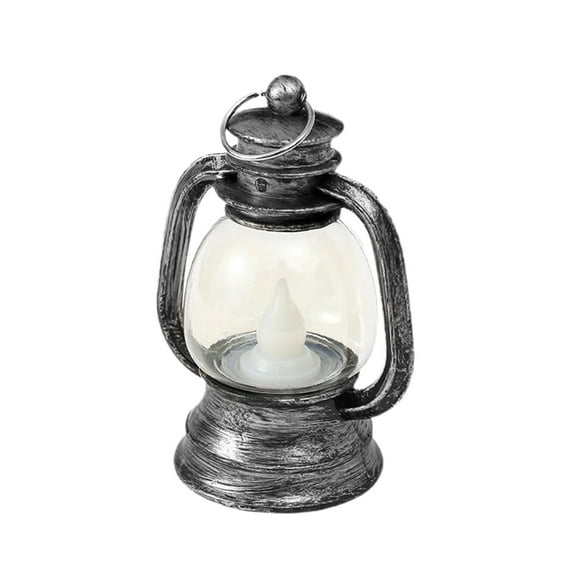 Lantern Decor, LED Candle Lanterns, Vintage Mini Hanging Table Centerpiece for Birthday Wedding Halloween Christmas, Small Portable Polyester Rustic Design