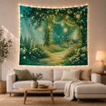 thumbnail image 1 of Lantern Garden Path to a Cottage Doorway, Cozy Illustration for Cottagecore Fans, Garden Wall Art, Housewarming Gift, Tapestry Wall Hanging for Bedroom and Living Room, 1 of 7
