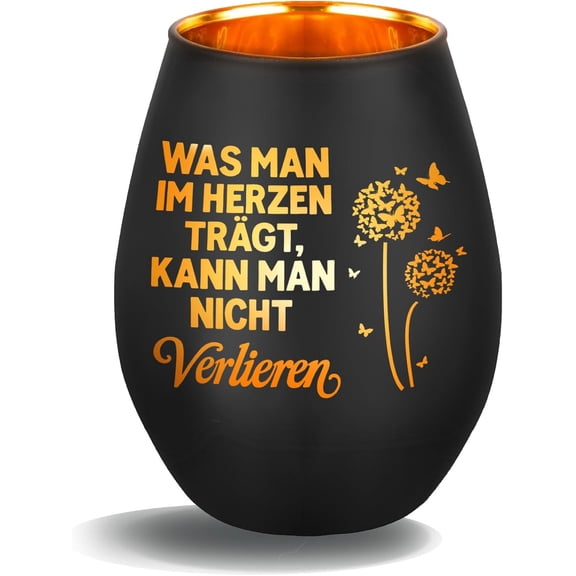 Lantern Glass with Saying Lantern Glass Gifts for Women Christmas Calendar Mourning Lights with Engraving Tea Light Holder Candle