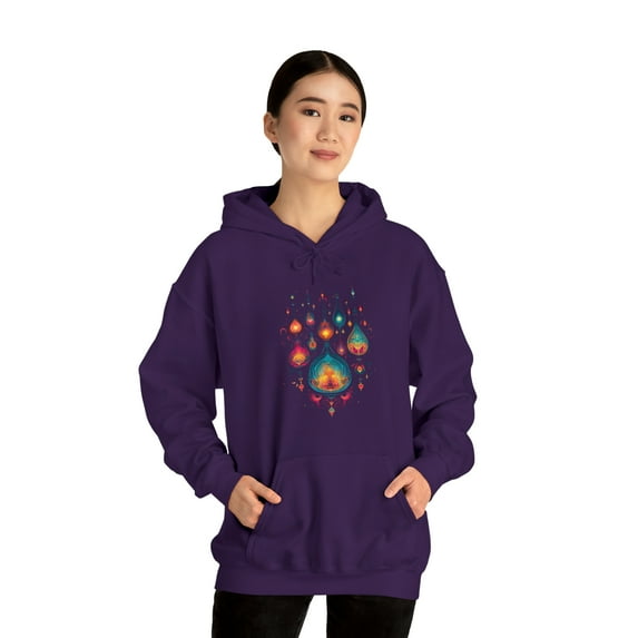 Lantern Graphic Hoodie Unisex Heavy Blend Hooded Sweatshirt Festival Lights