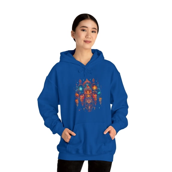 Lantern Graphic Hoodie Unisex Heavy Blend Hooded Sweatshirt Festival Lights