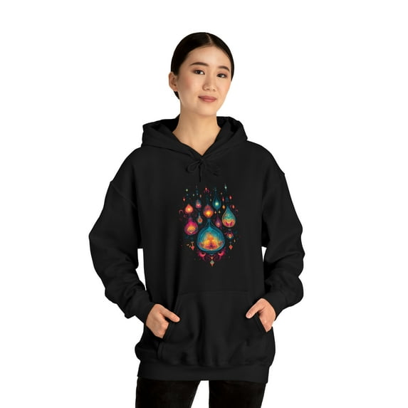 Lantern Graphic Hoodie Unisex Heavy Blend Hooded Sweatshirt Festival Lights