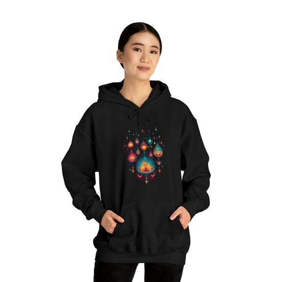Lantern Graphic Hoodie Unisex Heavy Blend Hooded Sweatshirt Festival Lights