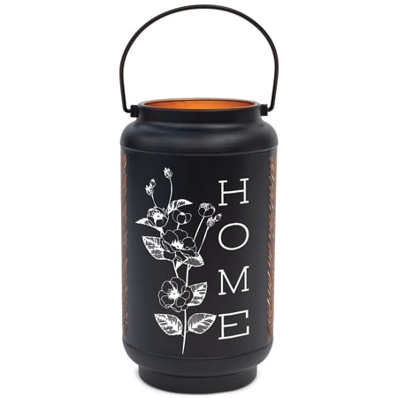 Elanze Designs Home Flowers Black 8.7 x 5 Metal Die Cut Lantern