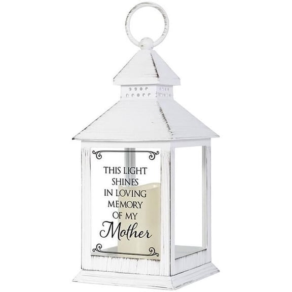 Carson Home Accents Memorial Lantern In Loving Memory of My Mother LED Candle 11 Inch