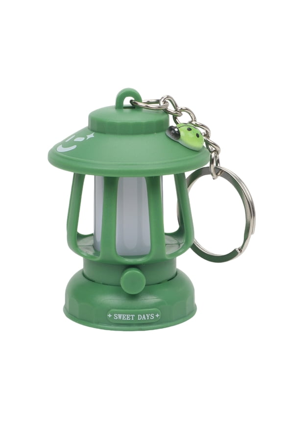 Lantern Keyring With Bright LED Bulb USB Powered Retro Decoration For Nighttime Key Visibility Camping Accessory