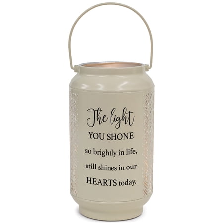 Elanze Designs Light You Shone Still Shines Ivory 8.7 x 5 Metal Die Cut Lantern