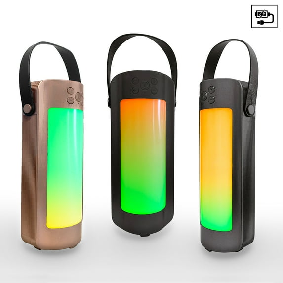 Lantern Light-up Color Changing Bluetooth Speaker-Black