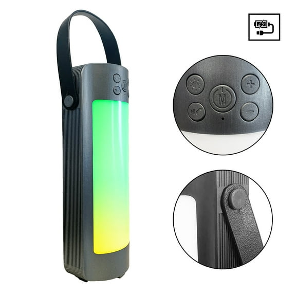 Lantern Light-up Color Changing Bluetooth Speaker-Grey