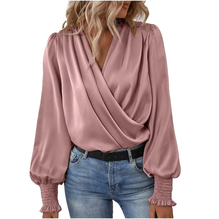 Chiffon Short Sleeve Bell Sleeve Bandage V-Neck Blouses Chiffon Short Sleeve Bell Sleeve Bandage V-Neck Blouses