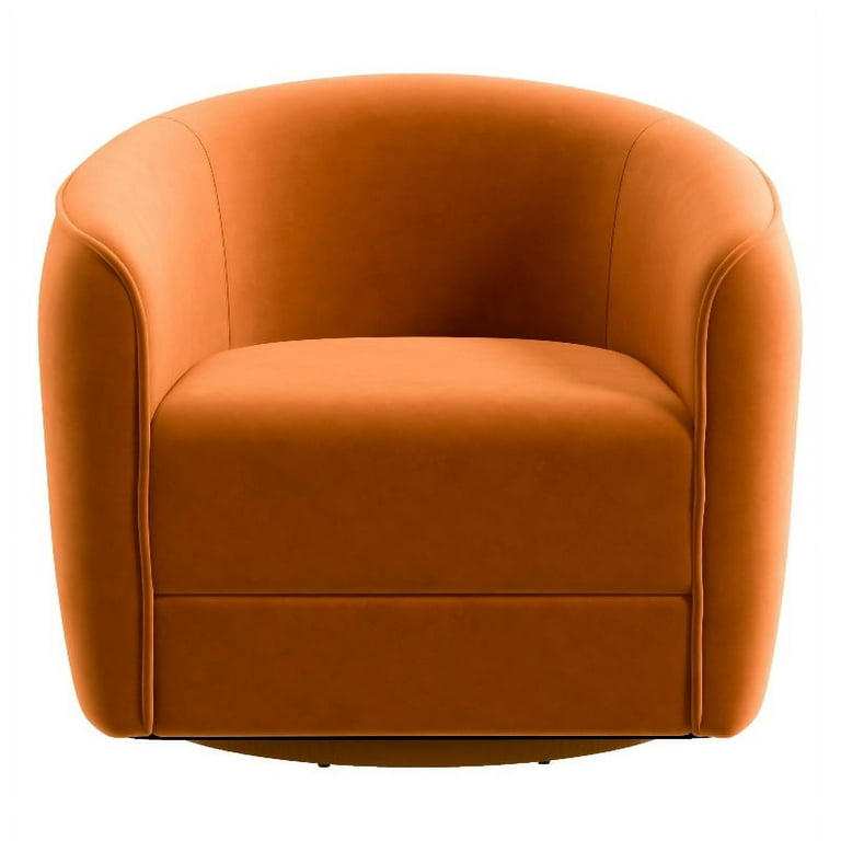 Orange velvet swivel chair hot sale