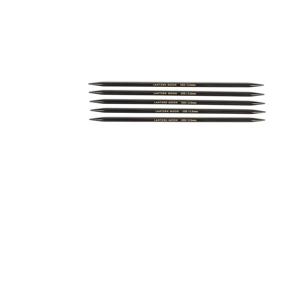 Lantern Moon Ebony Double Pointed Needles, 6 in (10 US / 6.0 mm)
