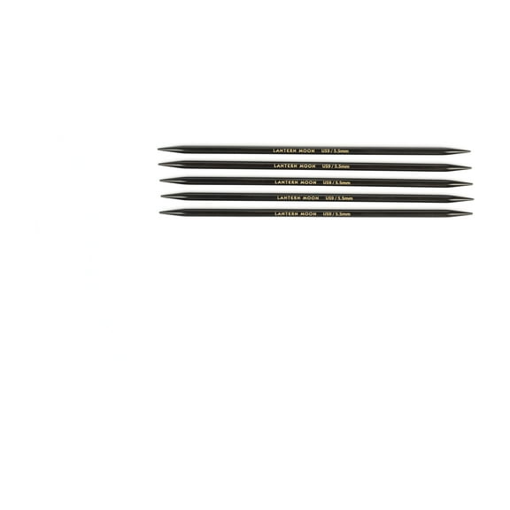 Lantern Moon Ebony Double Pointed Needles 8"-Size 9/5.5mm