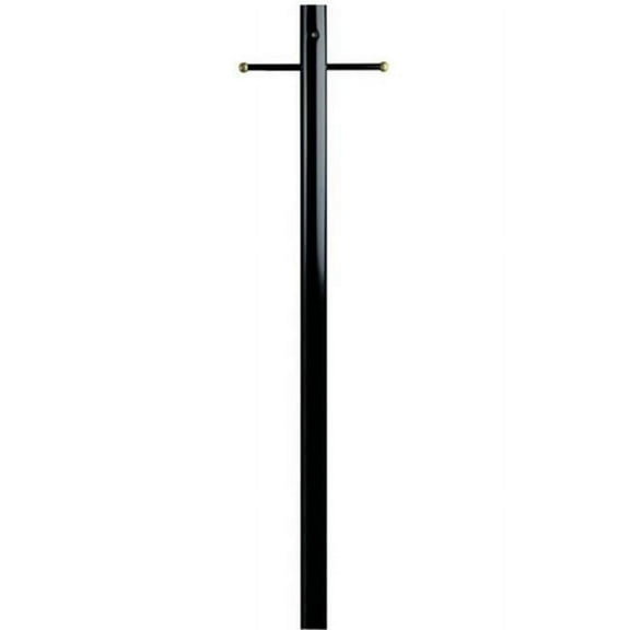 Lantern Post with Ground Convenience Outlet & Dusk to Dawn Sensor, Black