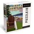 thumbnail image 1 of Lantern Press 1000 Piece Jigsaw Puzzle, Adirondack Mountains, New York, Adirondack Chair and Lake, 1 of 5