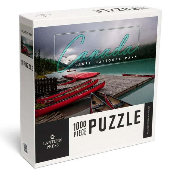 Lantern Press 1000 Piece Jigsaw Puzzle, Banff National Park, Canada, Lake Louise and Boats, Photography