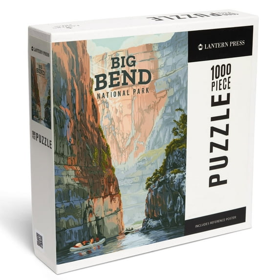 Lantern Press 1000 Piece Jigsaw Puzzle, Big Bend National Park, Texas, Painterly National Park Series