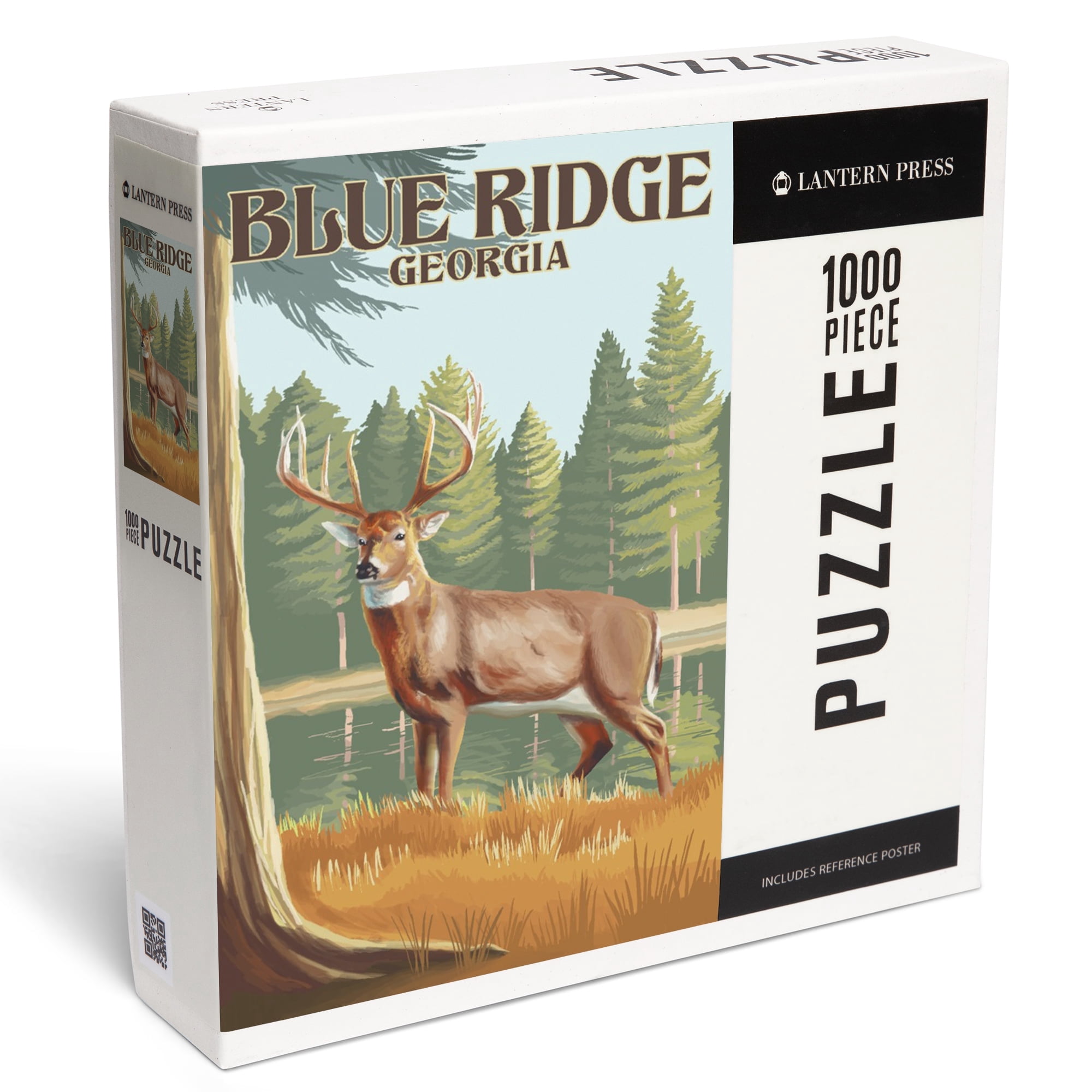 Lantern Press 1000 Piece Jigsaw Puzzle, Blue Ridge, Georgia, White ...