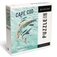 thumbnail image 1 of Lantern Press 1000 Piece Jigsaw Puzzle, Cape Cod, Massachusetts, Graphic Pastel, Great White Shark, 1 of 5